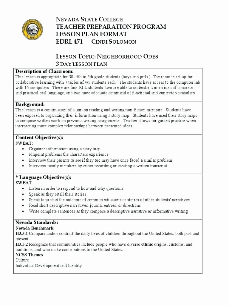 Siop Lesson Plan Template 3 Inspirational Siop Lesson Plan Examples First Grade Full Size Lesson