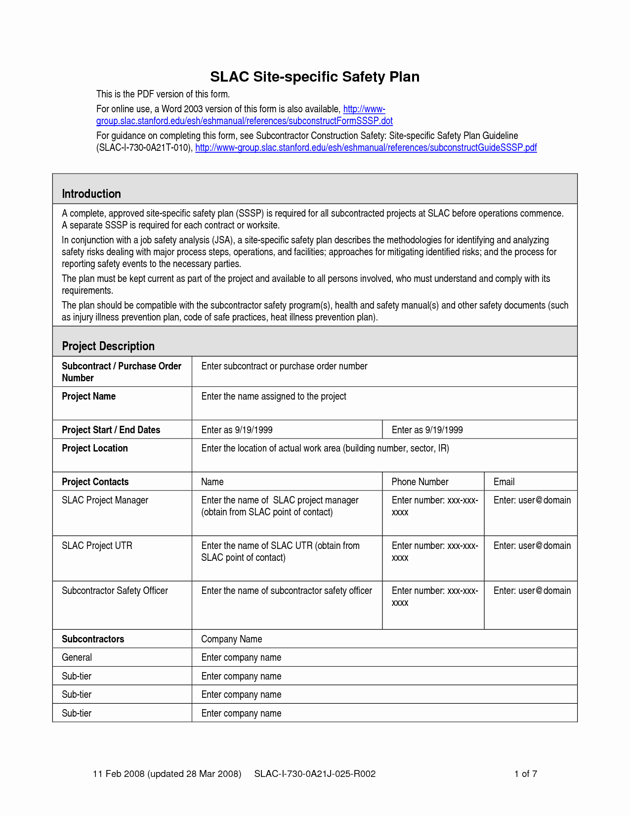 Site Safety Plan Template Awesome Safety Plan Template