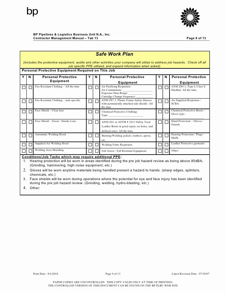 Site Safety Plan Template Best Of Work Safety Plan Template Image Collections Free