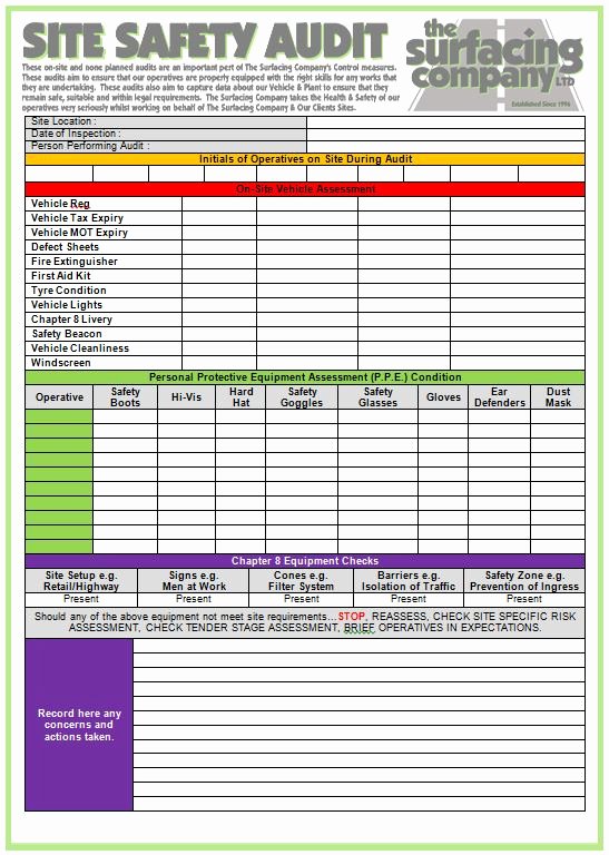Site Safety Plan Template New Site Specific Safety Plan Template