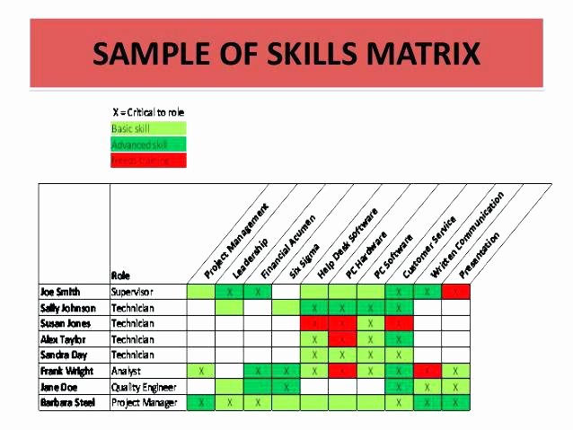 Skills Matrix Template Excel Lovely Skills Matrix Template Excel Training Skill format