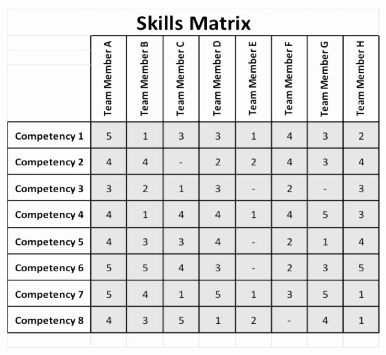 Skills Matrix Template Excel Unique Skill Matrix Template Free Download Aashe
