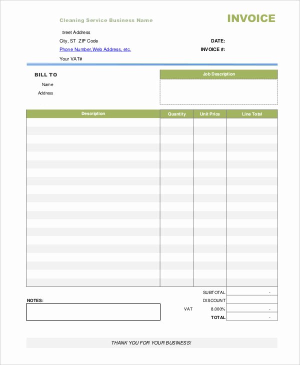 Small Business Invoice Template Beautiful 8 Small Business Invoice Templates Free Sample Example