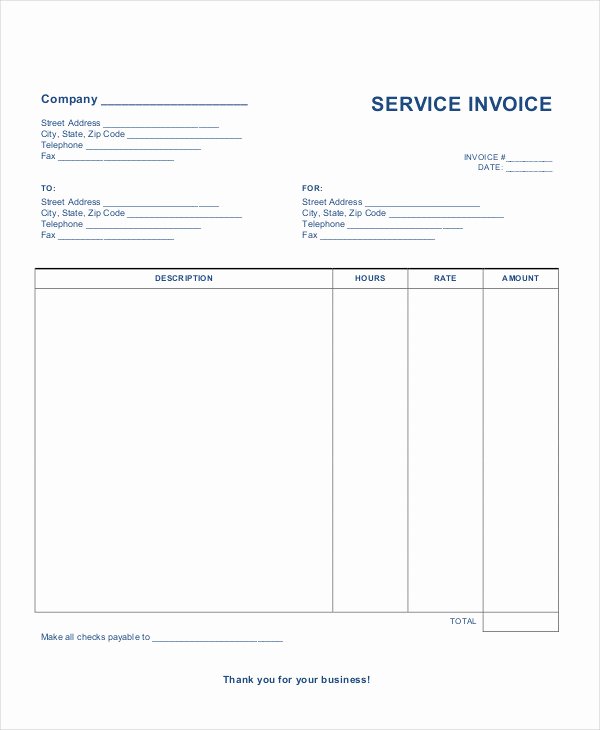 Small Business Invoice Template Elegant Small Business Invoice Template 7 Free Word Pdf format