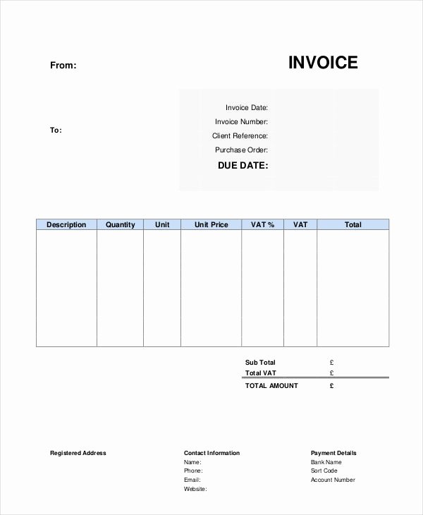 Small Business Invoice Template Elegant Small Business Invoice Template 7 Free Word Pdf format