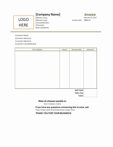 Small Business Invoice Template Luxury Small Business Invoice