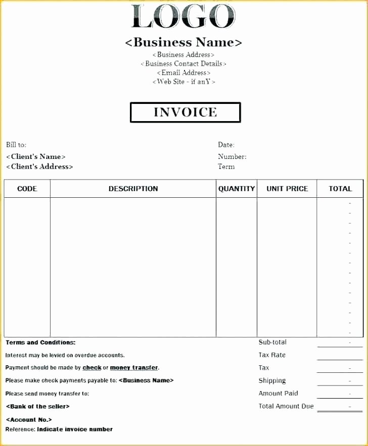 small business invoice template 7 free word pdf format 2