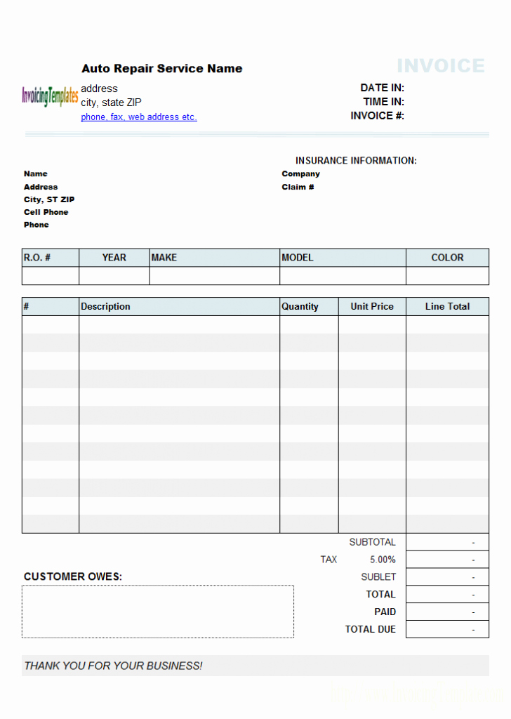 Small Business Invoice Template New Blank Invoice Templates