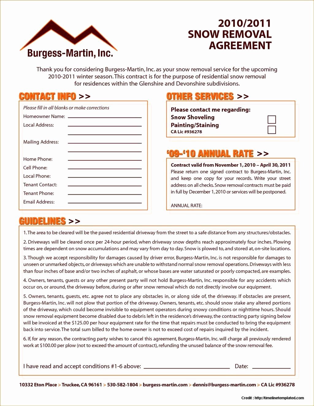 Snow Removal Bid Template Fresh Snow Removal Contract Sample form Resume Examples