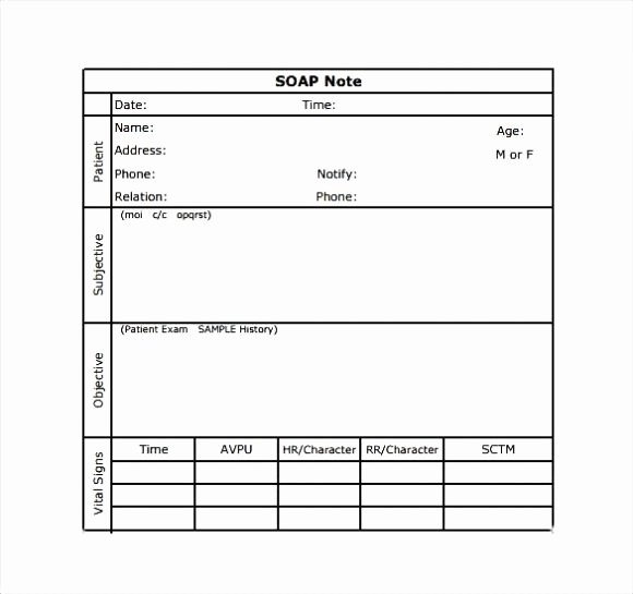 Soap Note Template Pdf Inspirational soap Notes Example