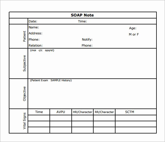 Soap Note Template Pdf New soap Note Template 7 Download Free Documents In Pdf