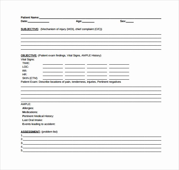 Soap Note Template Pdf Unique soap Note Template 10 Download Free Documents In Pdf Word