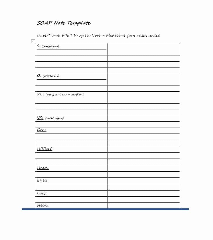 Soap Note Template Word Awesome 40 Fantastic soap Note Examples &amp; Templates Template Lab