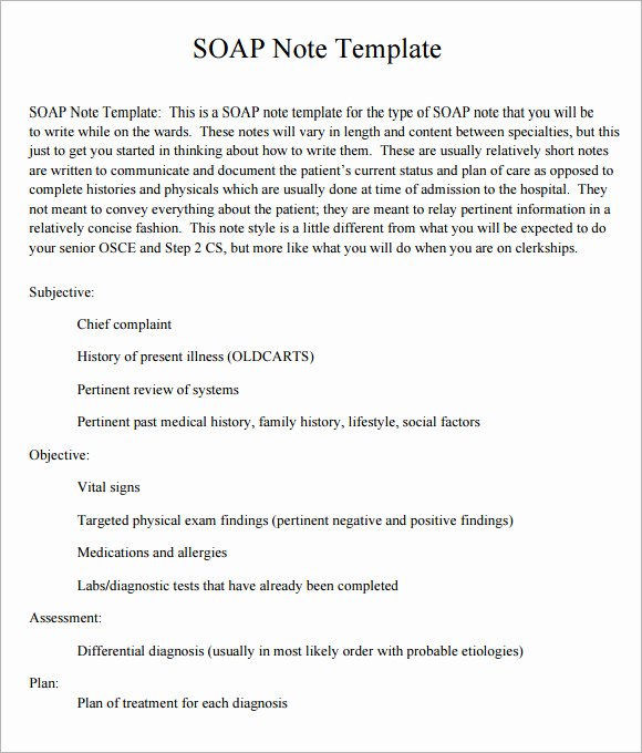 Soap Note Template Word Best Of soap Note Template 10 Download Free Documents In Pdf Word
