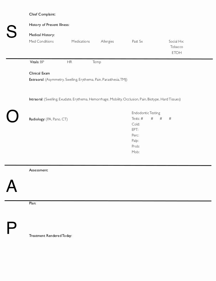 Soap Note Template Word Luxury soap Notes Dentistry Pages format