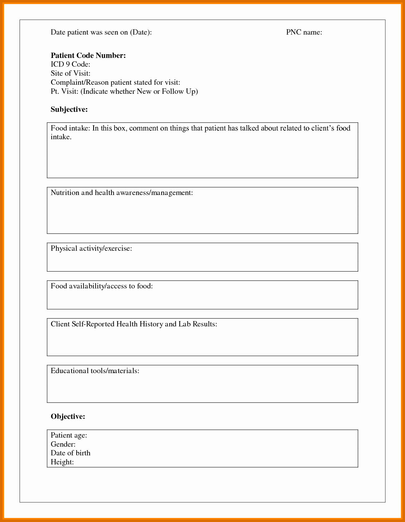 Soap Note Template Word New 10 11 soap Note Template Word