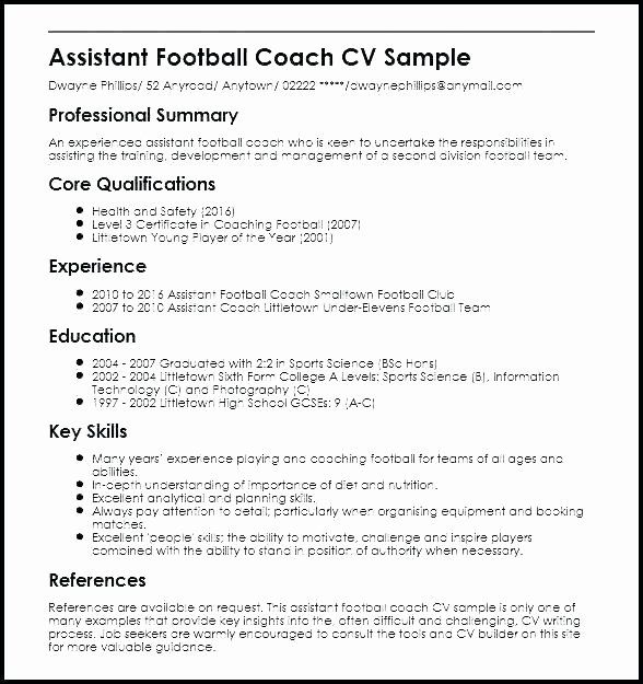 Soccer Coach Resume Template