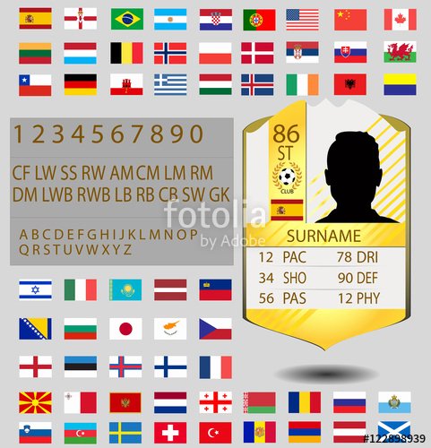 Soccer Player Cards Template Beautiful &quot;vector Eps 10 Football Player Statistics Card Template