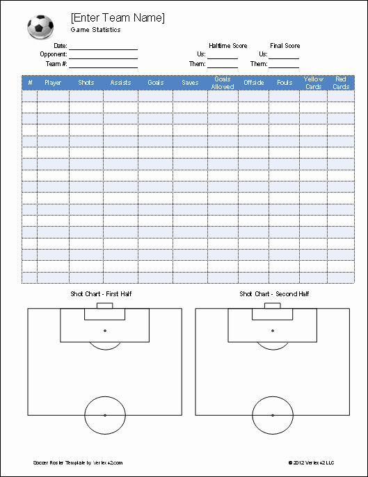 Soccer Player Cards Template New soccer Roster Template for Excel