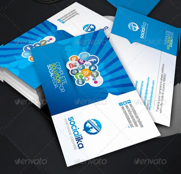 Social Media Business Cards Template Unique 39 social Media Business Card Templates Free &amp; Premium