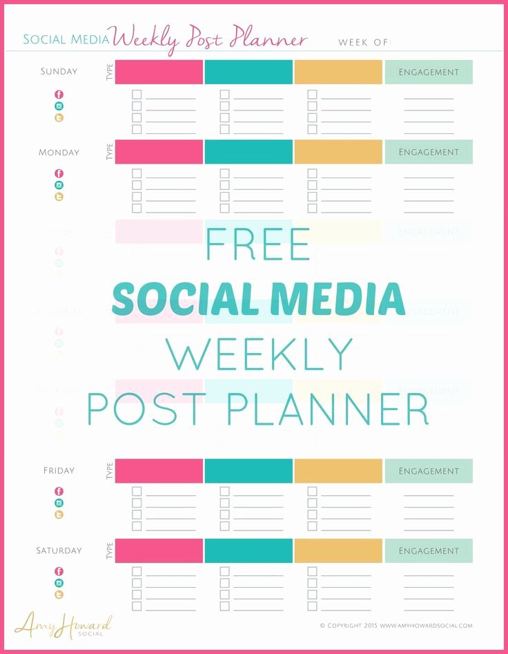 Social Media Post Schedule Template Fresh 13 Best Images About social Media Calendar On Pinterest