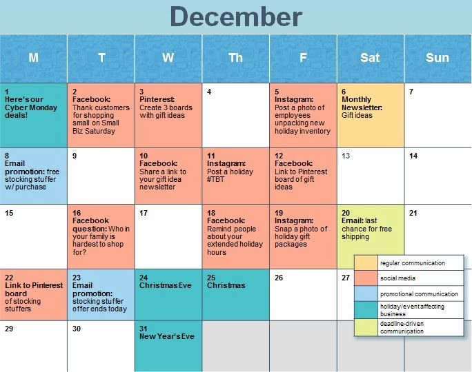 Social Media Posting Schedule Template Awesome How to Create A Holiday social Media Calendar