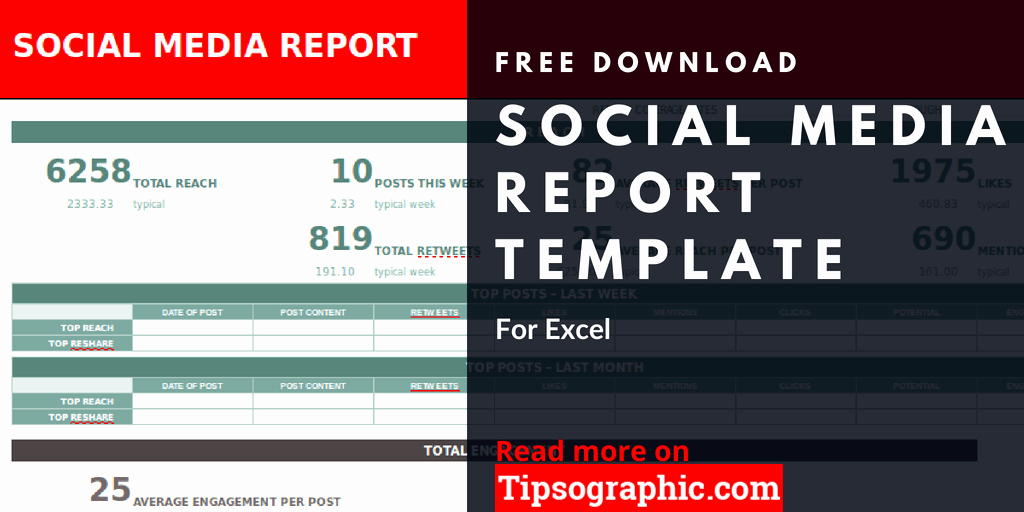 Social Media Reporting Template Fresh social Media Report Template for Excel Free Download