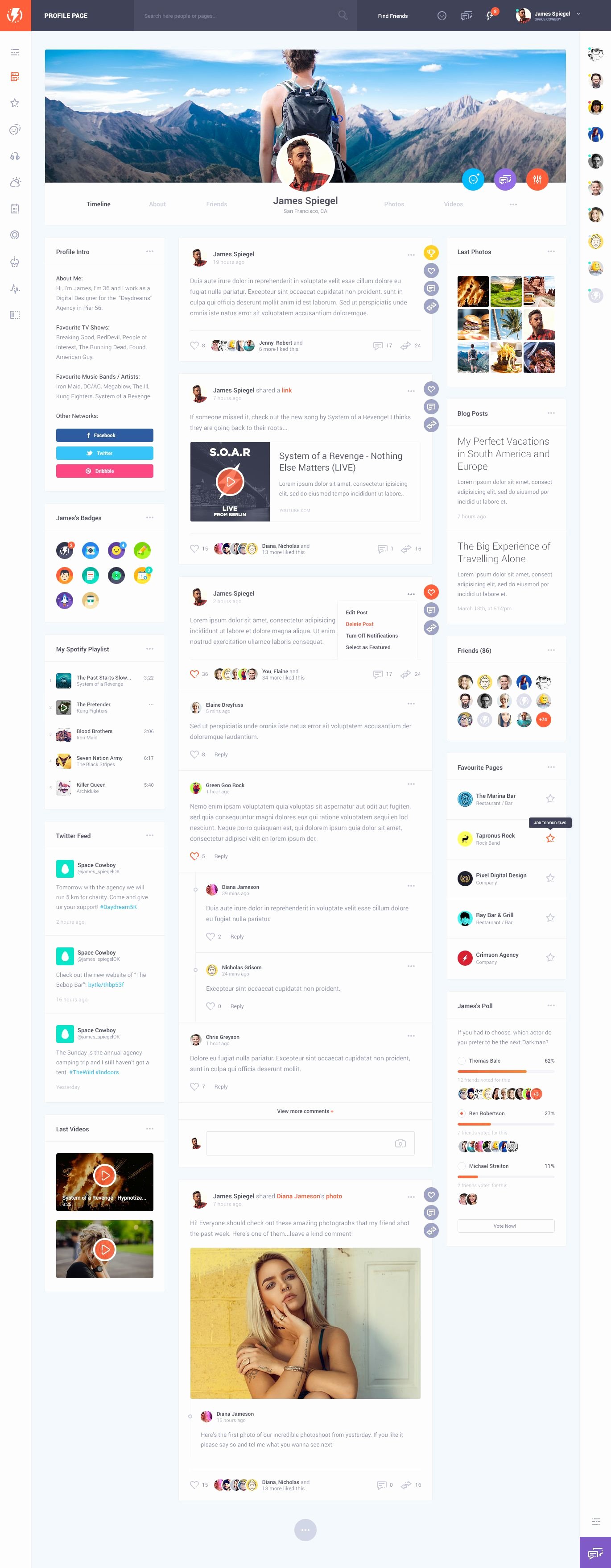 Social Network Website Template Awesome Pin On Web &amp; Mobile Ui &amp; Ux Designs