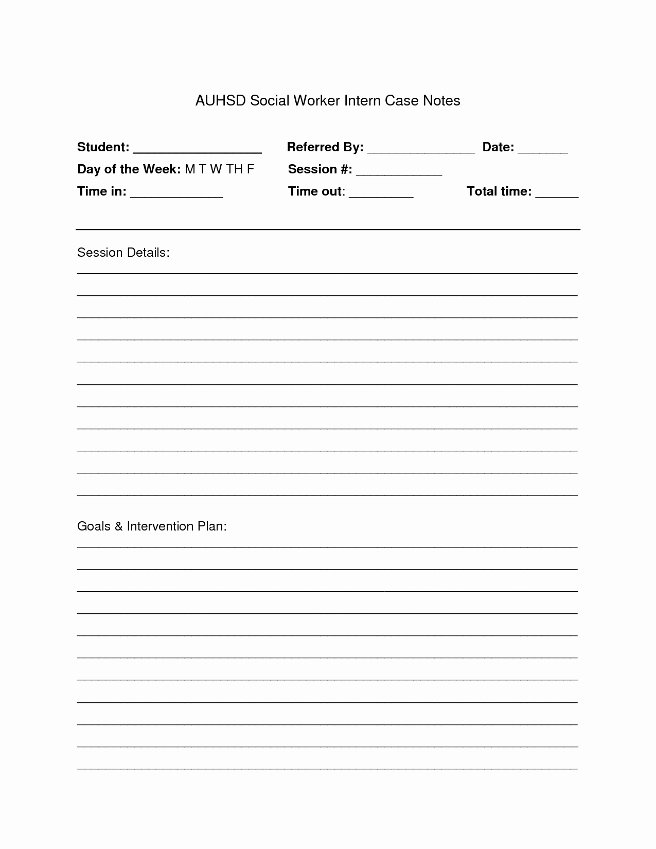 Social Work Progress Notes Template Awesome 10 Best Of Case Note form Case Management Notes