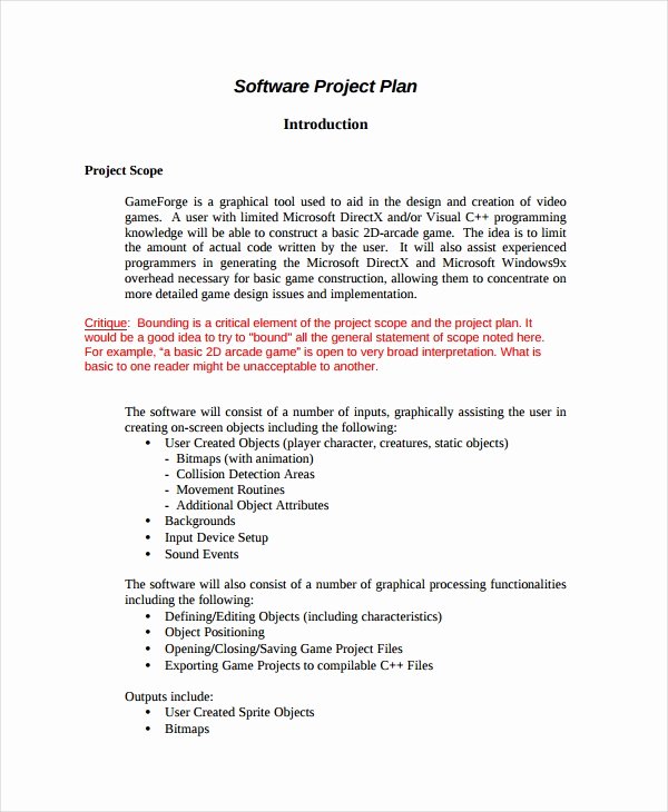 Software Development Project Plan Template Unique 15 Project Plan Templates