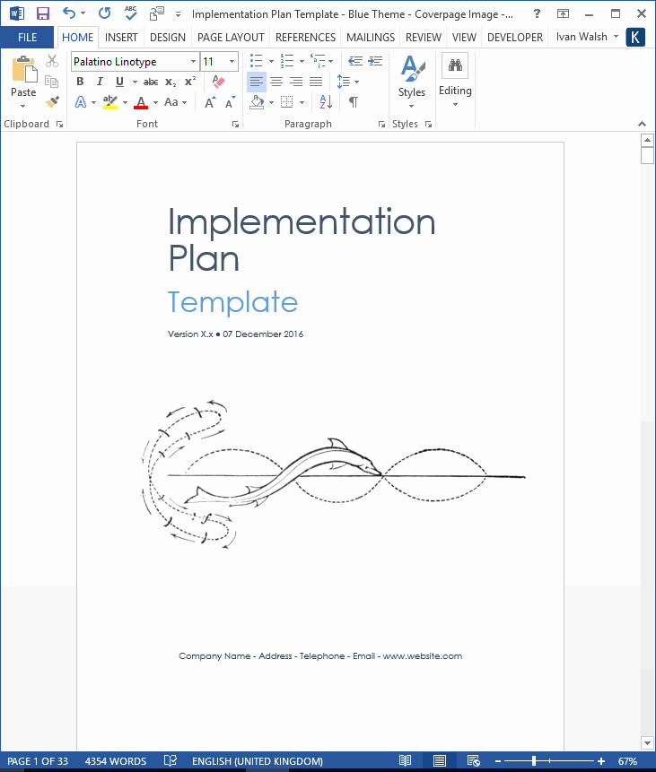 Software Implementation Plan Template Inspirational Implementation Plan Template Ms Word