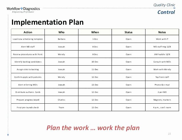 Software Implementation Plan Template New Implementation Plan Template Excel Project Examples In