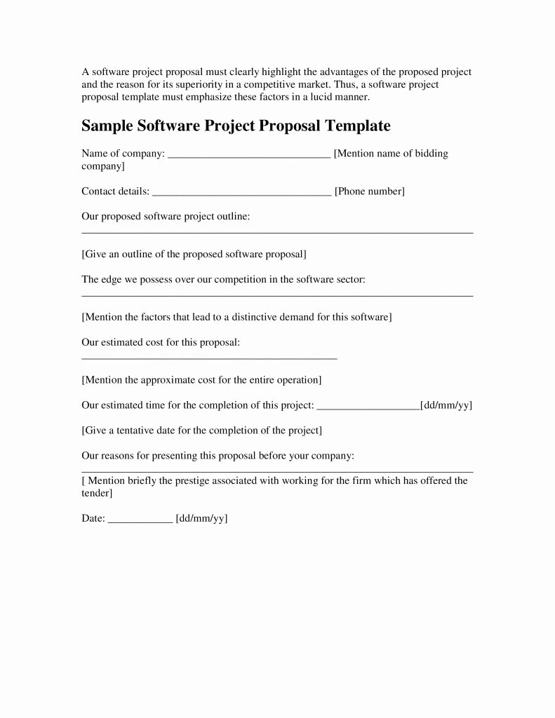 Software Project Proposal Template Beautiful 20 Free Project Proposal Template Ms Word Pdf Docx