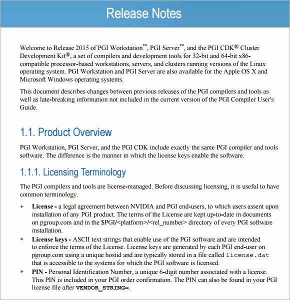 Software Release Notes Template Fresh 6 Sample Release Notes