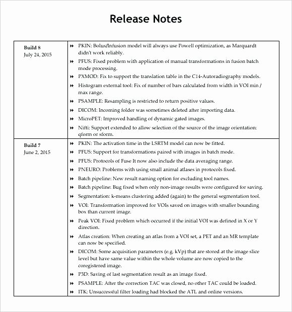 Software Release Notes Template Lovely software Release Document Template – Btcromaniafo