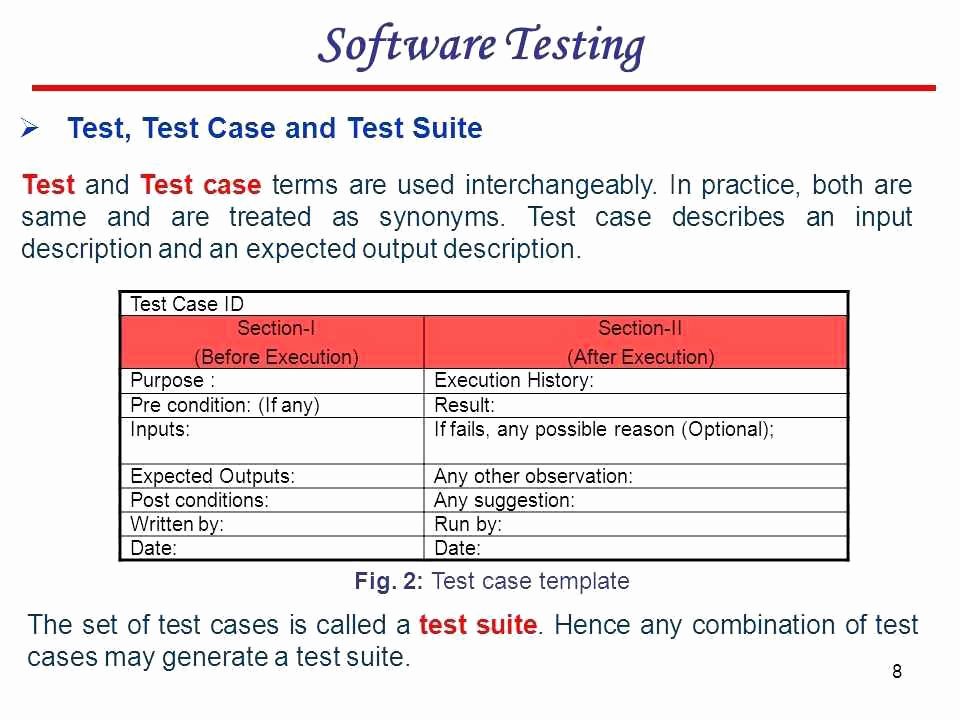 Software Test Case Template Elegant software Test Case Template Test Cases Template software