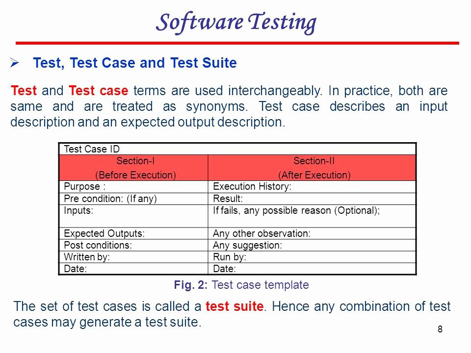 Software Test Case Template Inspirational software Testing Ppt