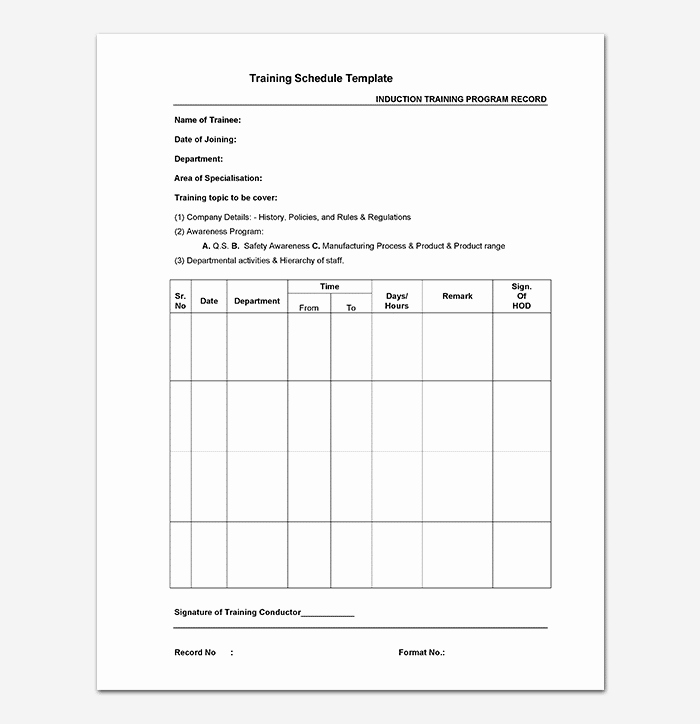 Software Training Plan Template Awesome Training Plan Template 26 Free Plans &amp; Schedules