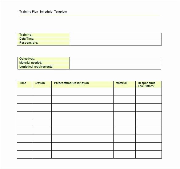 Software Training Plan Template Lovely Employee attendance Sheet In Excel Free Download Training