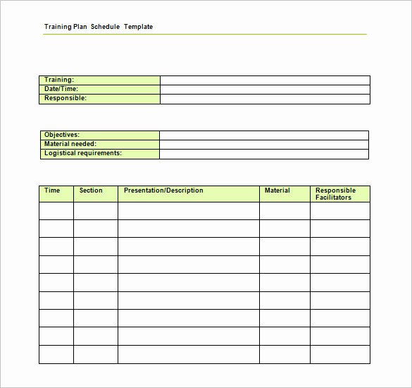 Software Training Plan Template New 21 Training Schedule Templates Doc Pdf