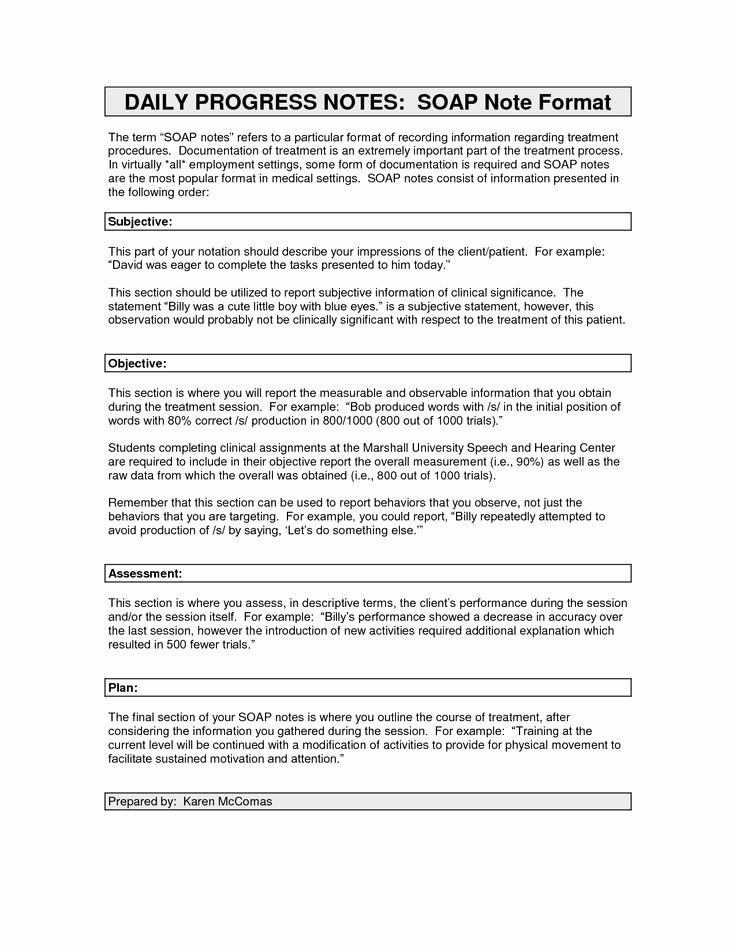 Speech therapy Progress Notes Template Unique Image Result for soap Notes Examples Occupational therapy