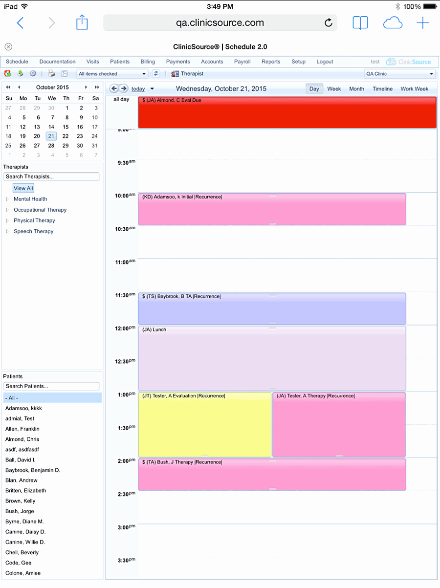 Speech therapy Schedule Template Awesome Speech therapy Scheduling software