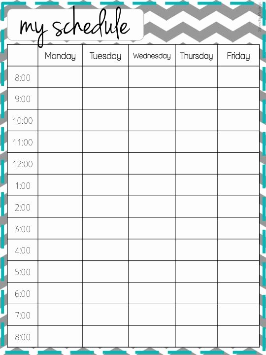 Speech therapy Schedule Template Awesome Weekly Schedule On Pinterest