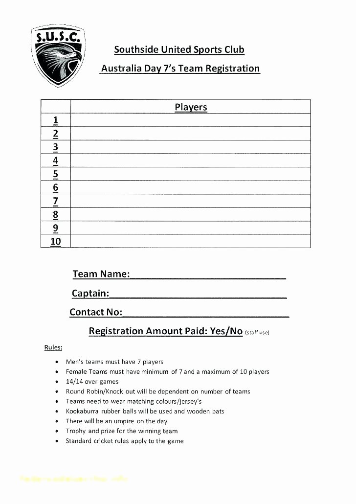 Sports Registration form Template Best Of Golf tournament Registration form Template – Obconline