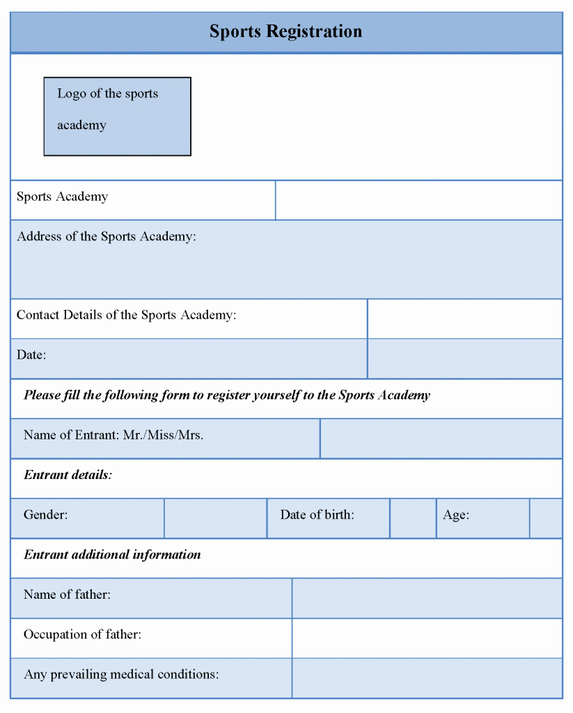 Sports Registration form Template Luxury Pin Sports Registration form Template Free On Pinterest