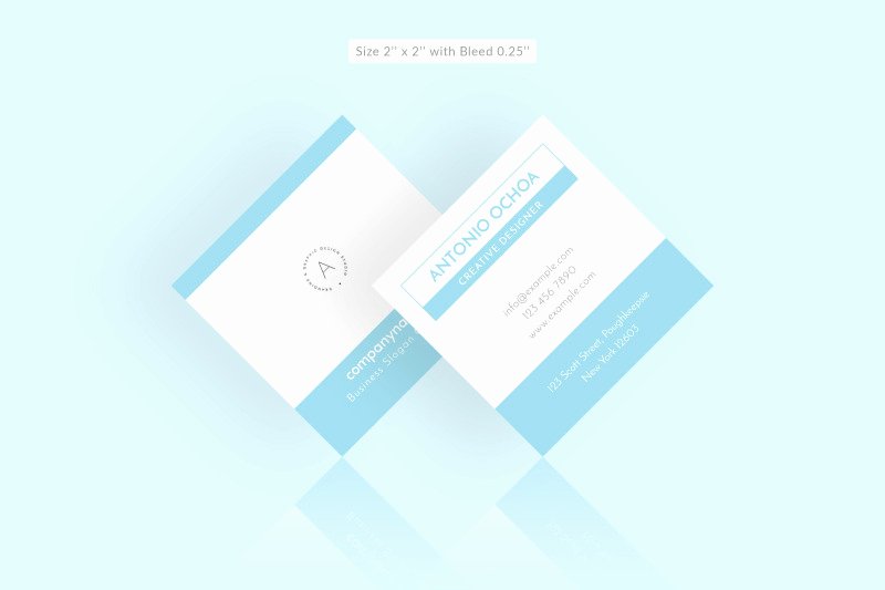 Square Business Card Template Free Awesome Modern Square Business Card Template by Aanddstock