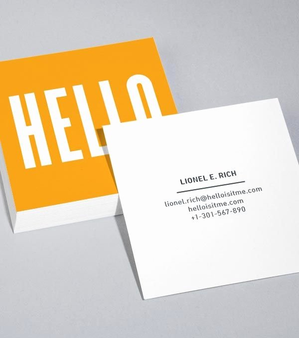 square business cards