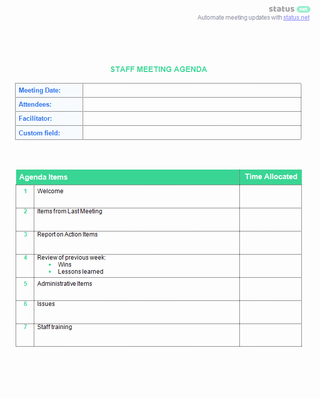 Staff Meeting Agenda Template New 8 Best Staff Meeting Practices [ 2 Amazing Free Templates]