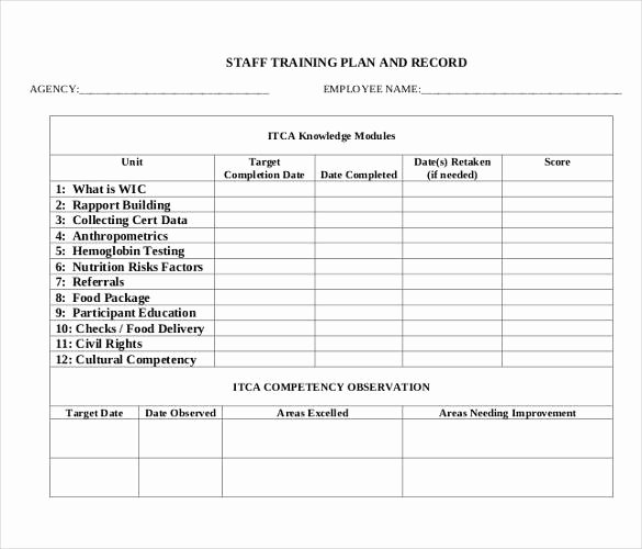 Staff Training Plan Template Elegant 25 Training Plan Templates Doc Pdf