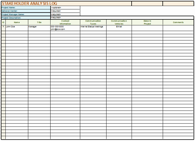 Stakeholder Analysis Template Excel Best Of 8 Best Templates to Analysis Stakeholders Word Excel